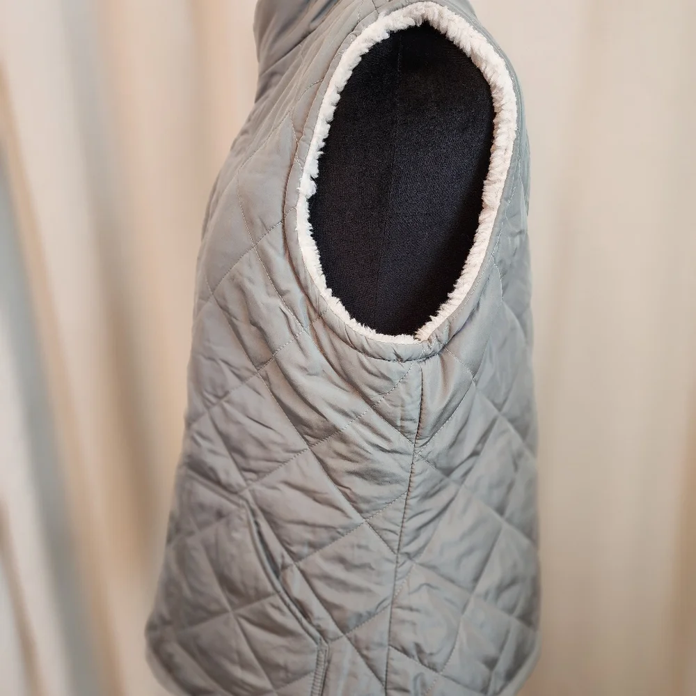 Unbranded Reversible Vest size M Color Sage Green/Blue - Picture 6 of 9